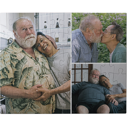 Gallery of Three Large Piece Puzzle, Puzzle Board, 50 large pieces, Rectangle, Large Piece Puzzle, Multicolor, multi