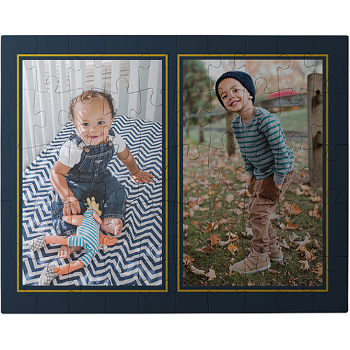 Then and Now Memories Large Piece Puzzle, Puzzle Board, 50 large pieces, Rectangle, Large Piece Puzzle, Black, silhouette