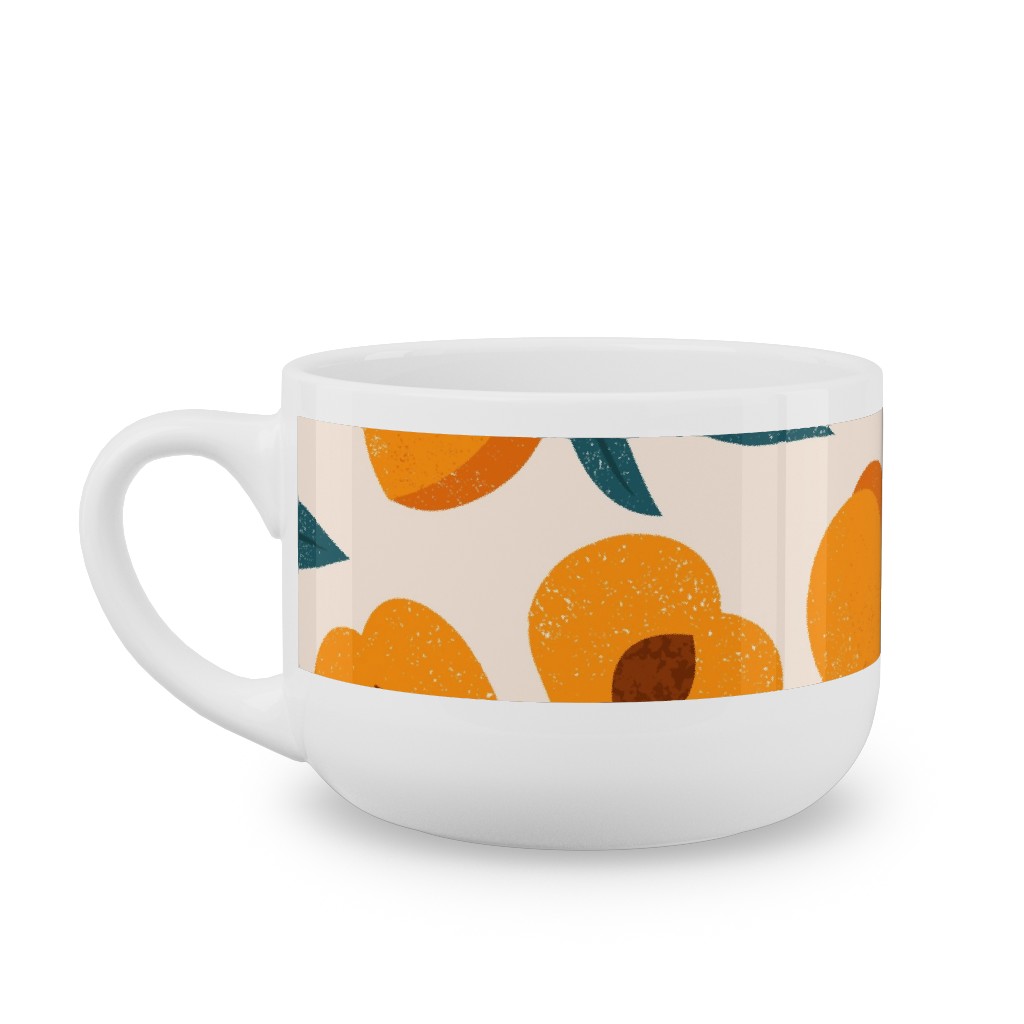 Summer Peches - Orange Latte Mug, White,  , 25oz, Orange