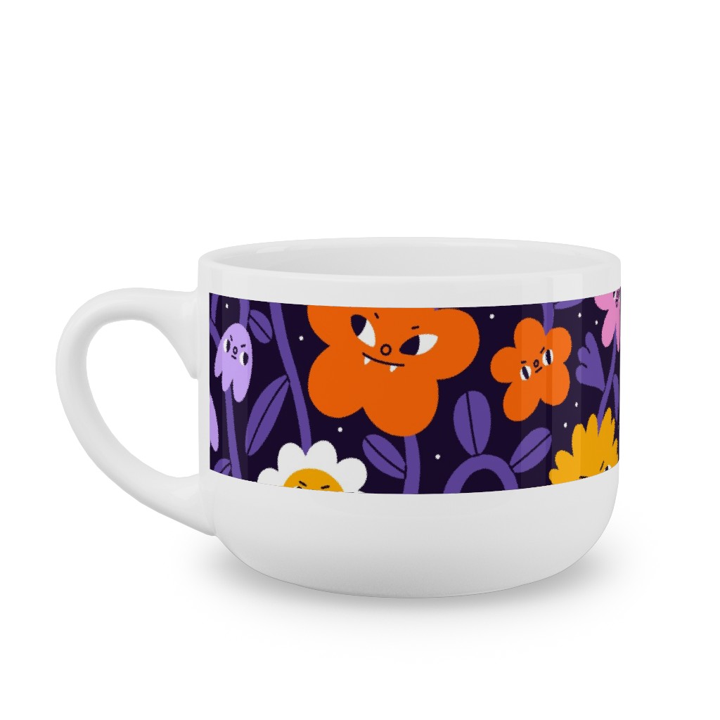 Extremely Wicked, Evil and Vile Halloween Garden - Purple Latte Mug, White,  , 25oz, Purple