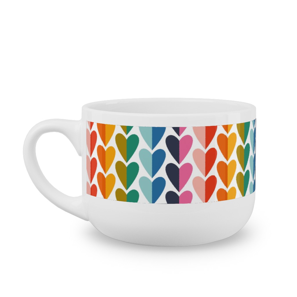 Rainbow of Love - Multi Latte Mug, White,  , 25oz, Multicolor