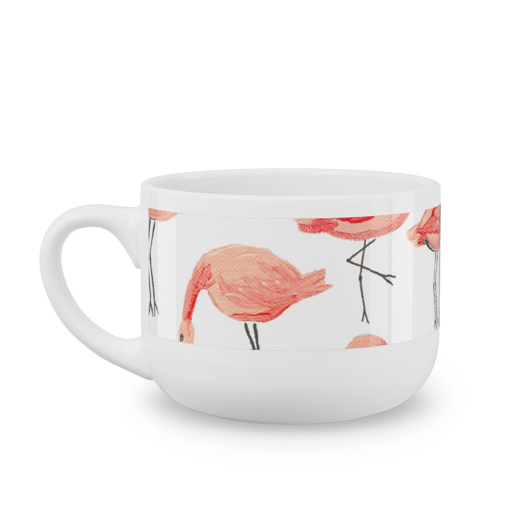 Flamingo Party - Pink Latte Mug, White,  , 25oz, Pink