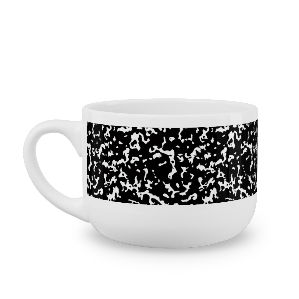 Composition Notebook - Black and White Latte Mug, White,  , 25oz, Black
