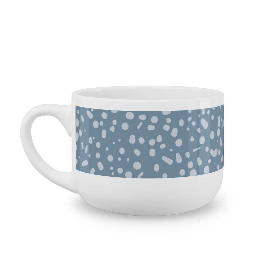 Arctic Thaw - Dark Grey Latte Mug, White,  , 25oz, Blue