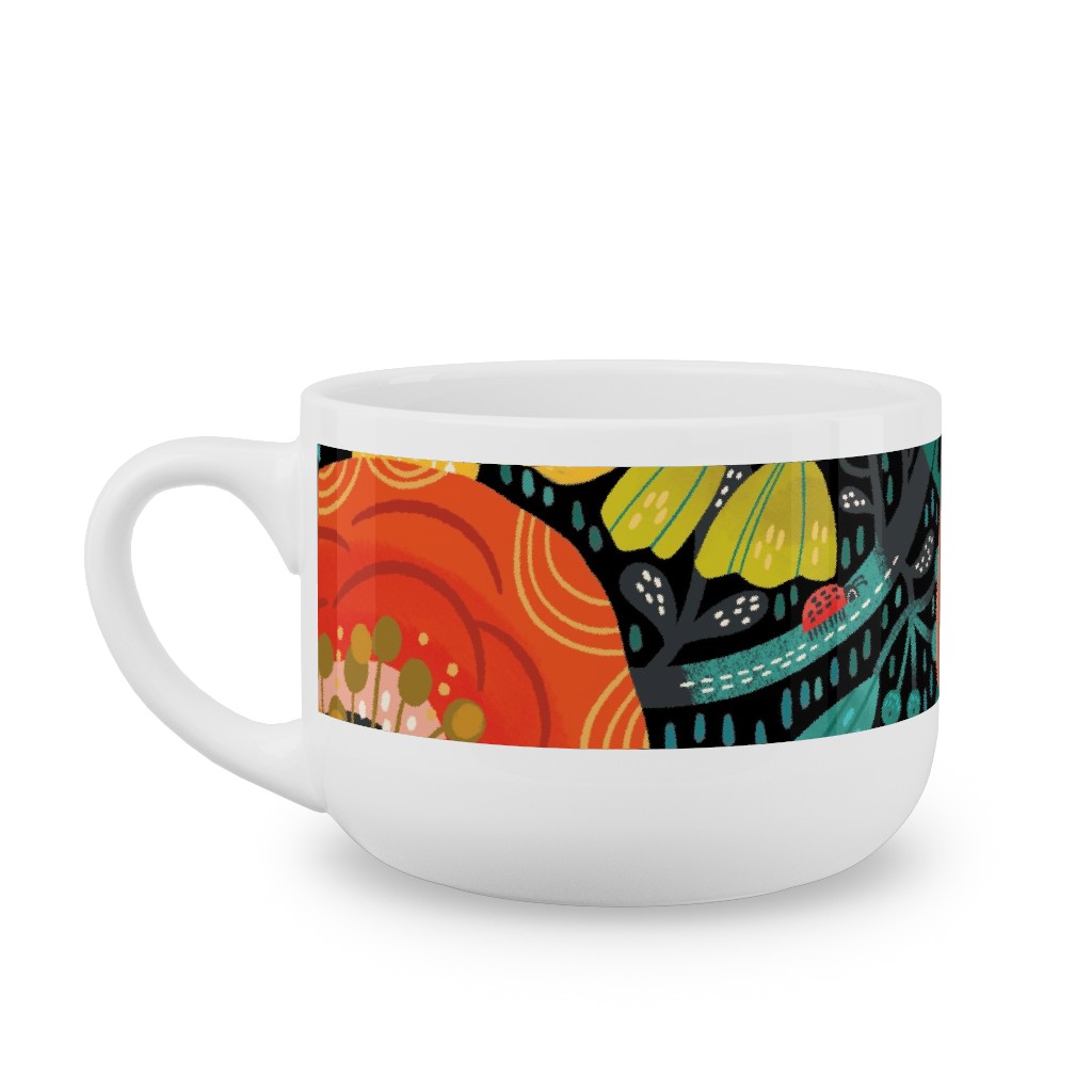 Bohemian Bop - Multi Latte Mug, White,  , 25oz, Multicolor