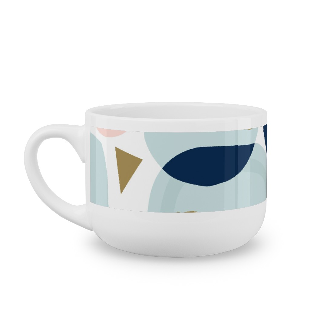 Sun Burst Abstract Latte Mug, White, , 25oz, Multicolor