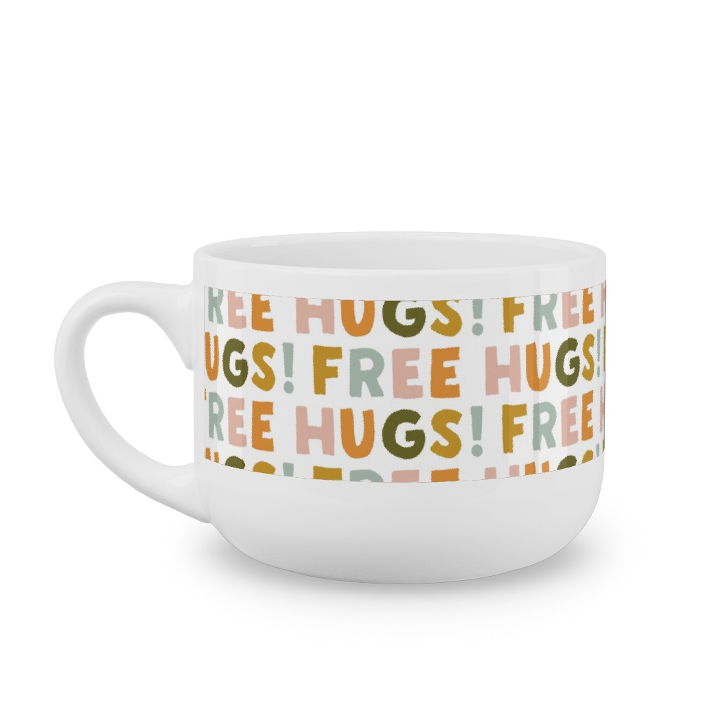 Free Hugs! - Multi Warm Latte Mug, White,  , 25oz, Multicolor