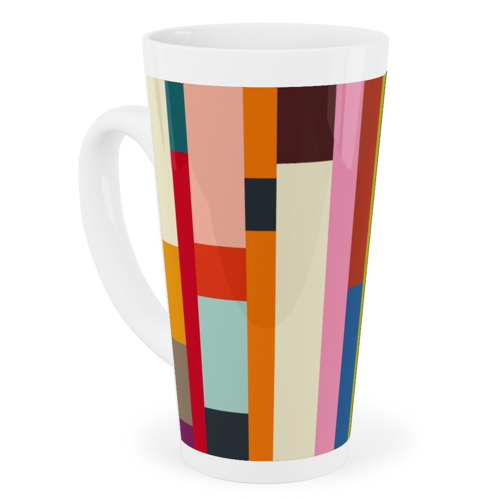 Solid Scraps - Multi Tall Latte Mug, 17oz, Multicolor