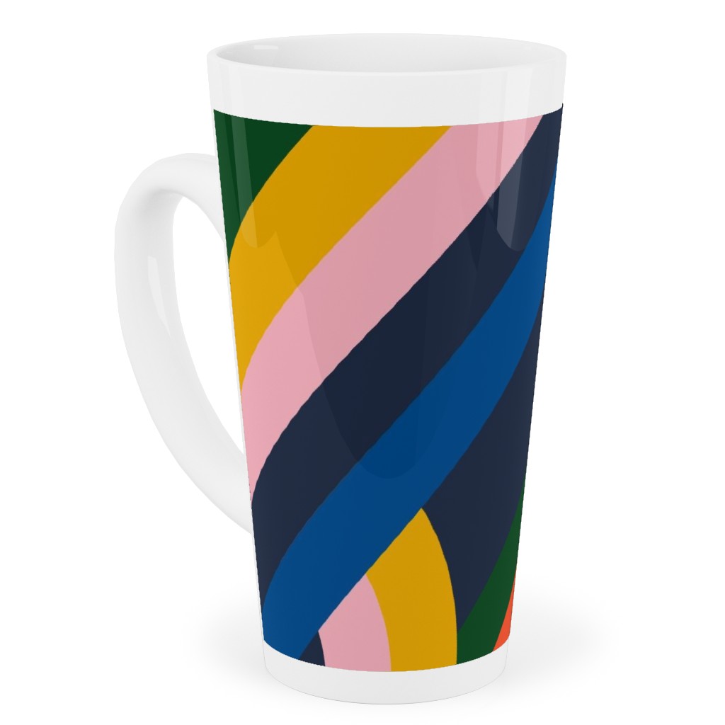 Modernist Loop - Multi Tall Latte Mug, 17oz, Multicolor