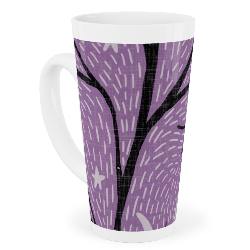 Spooky Night - Purple Tall Latte Mug, 17oz, Purple, Purple