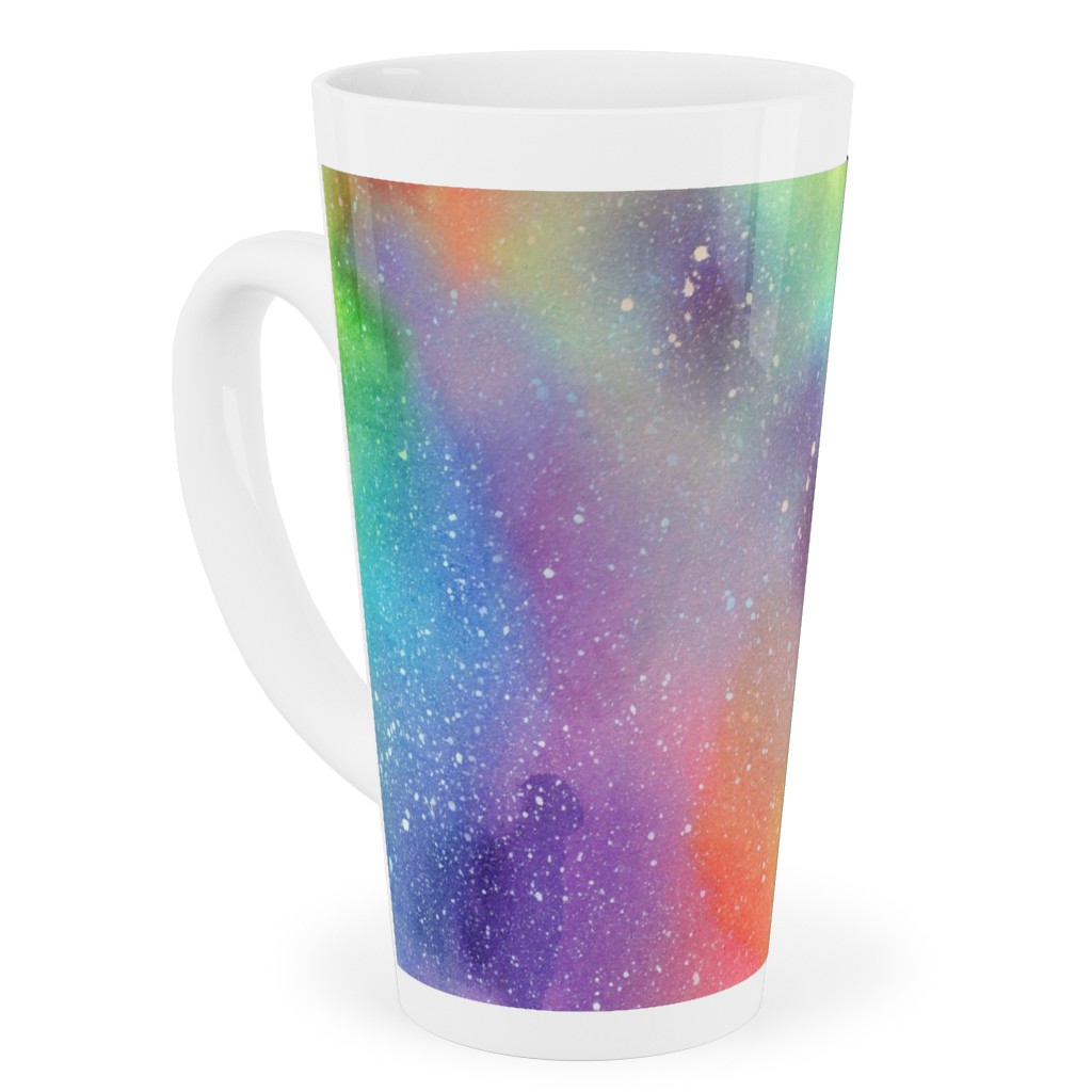 Watercolor Rainbow - Multi Tall Latte Mug, 17oz, Multicolor