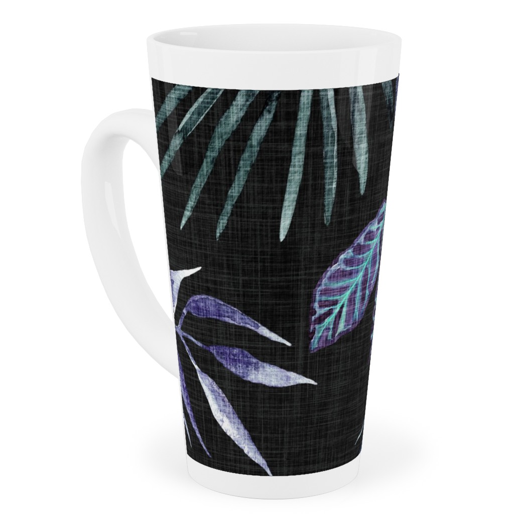 Phantasmagorial Jungle Tall Latte Mug, 17oz, Black