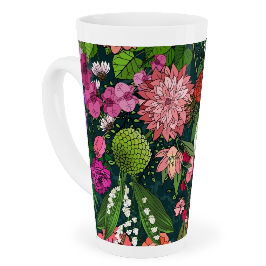 Secret Garden - Multi Tall Latte Mug, 17oz, Multicolor