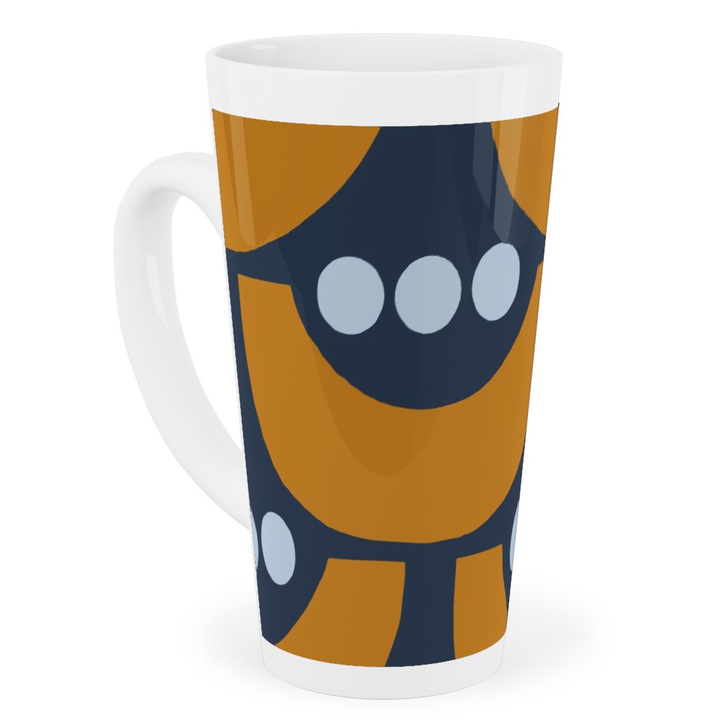 Tulip Tall Latte Mug, 17oz, Blue, Navy