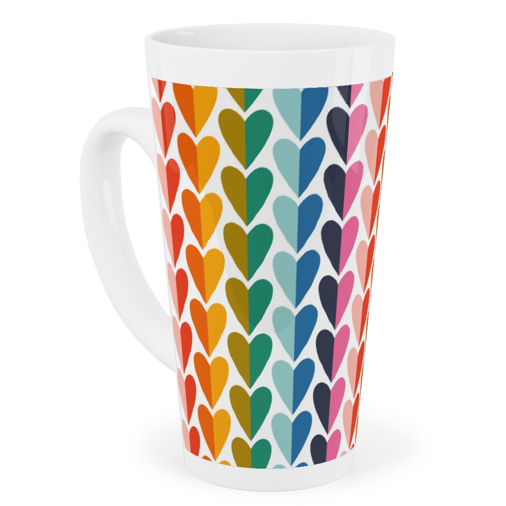 Rainbow of Love - Multi Tall Latte Mug, 17oz, Multicolor