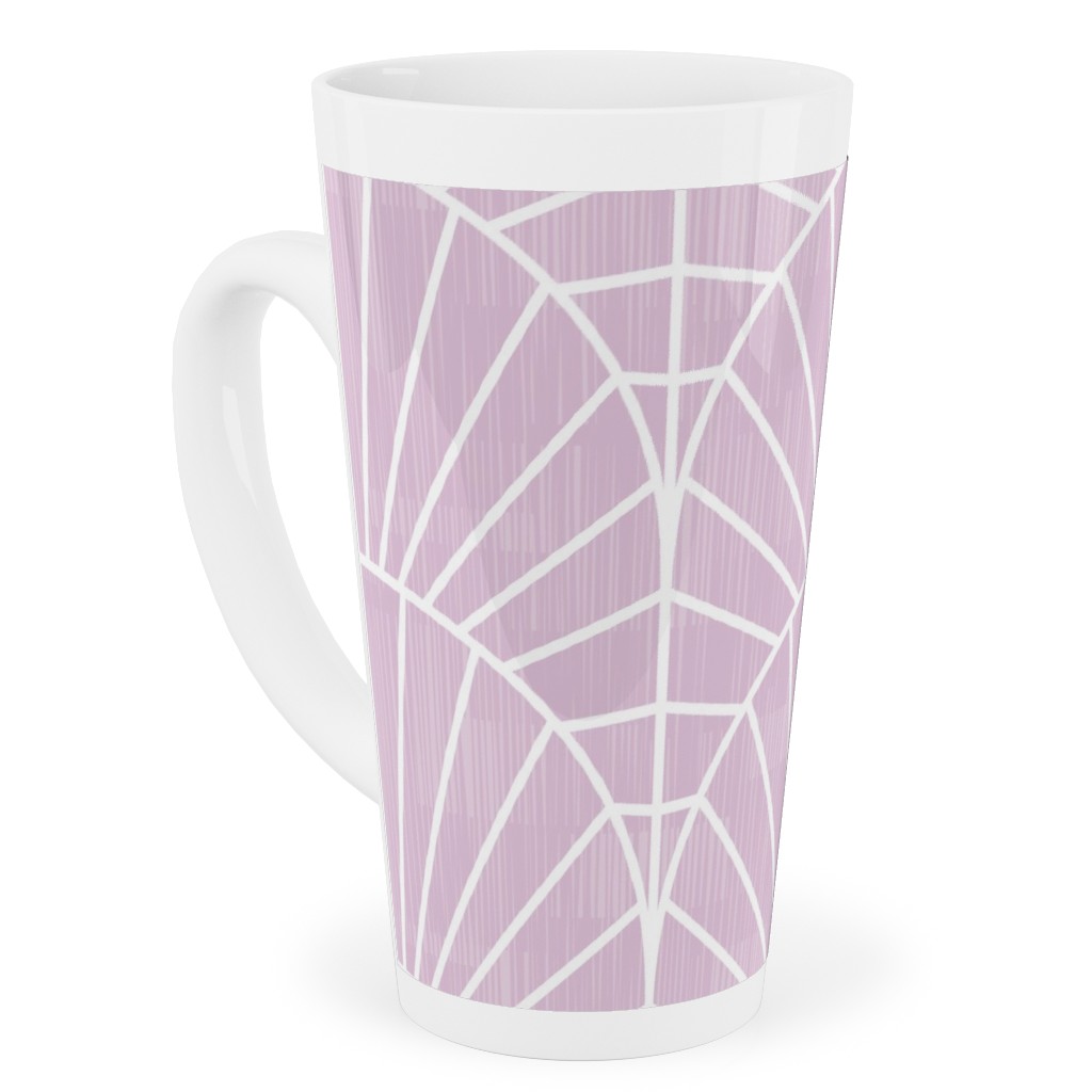 Art Deco Fields - Lavender Tall Latte Mug, 17oz, Purple