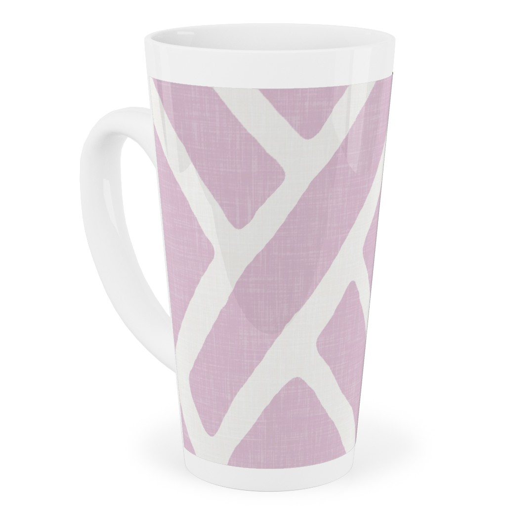 Savannah Trellis Tall Latte Mug, 17oz, Purple, Pansy