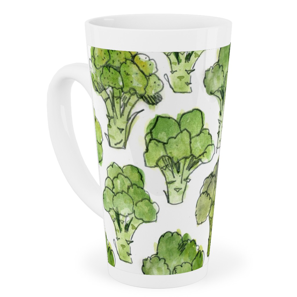 Broccoli - Green Tall Latte Mug, 17oz, Green, Classic Green