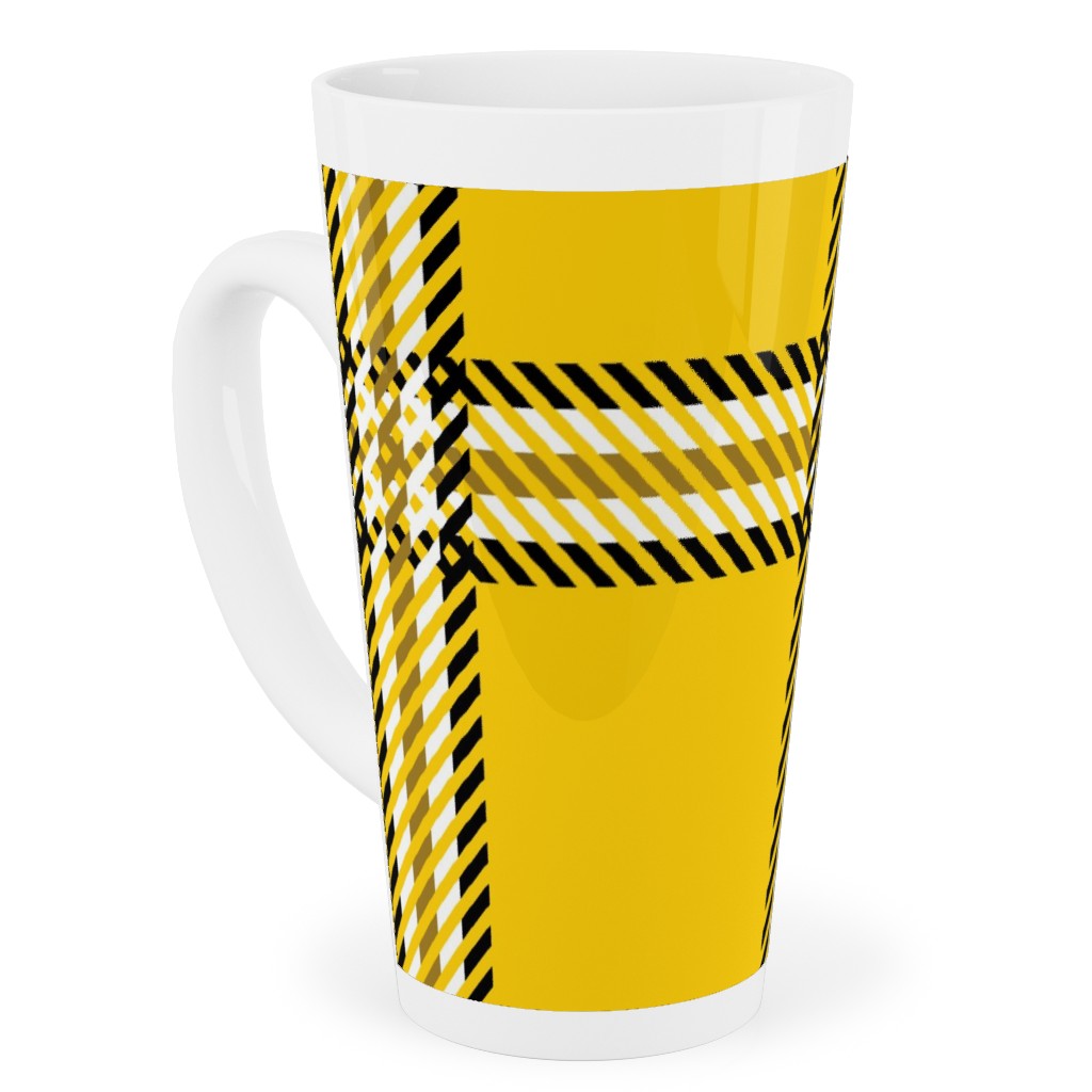 Cher's Plaid Tall Latte Mug, 17oz, Yellow