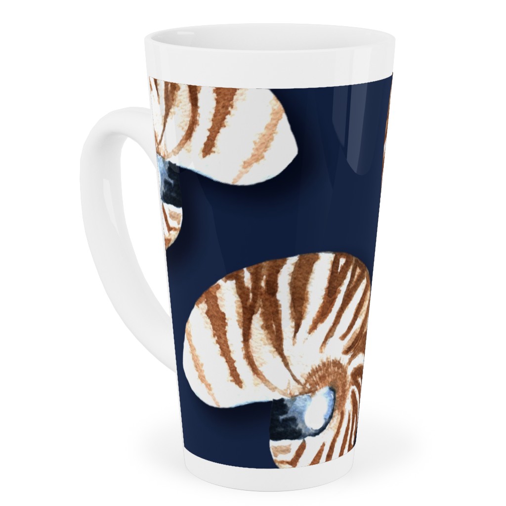 Nautilus - Indigo Tall Latte Mug, 17oz, Blue
