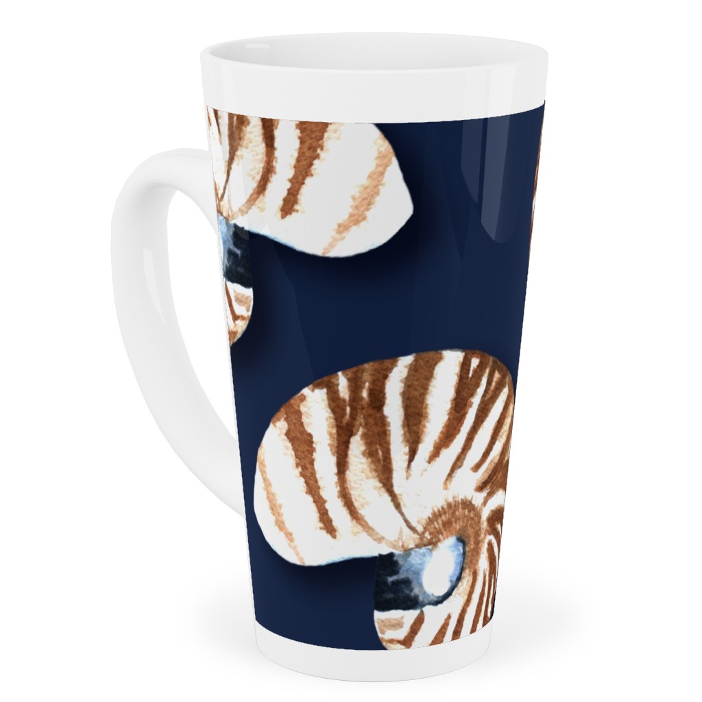 Nautilus - Indigo Tall Latte Mug, 17oz, Blue, True Blue