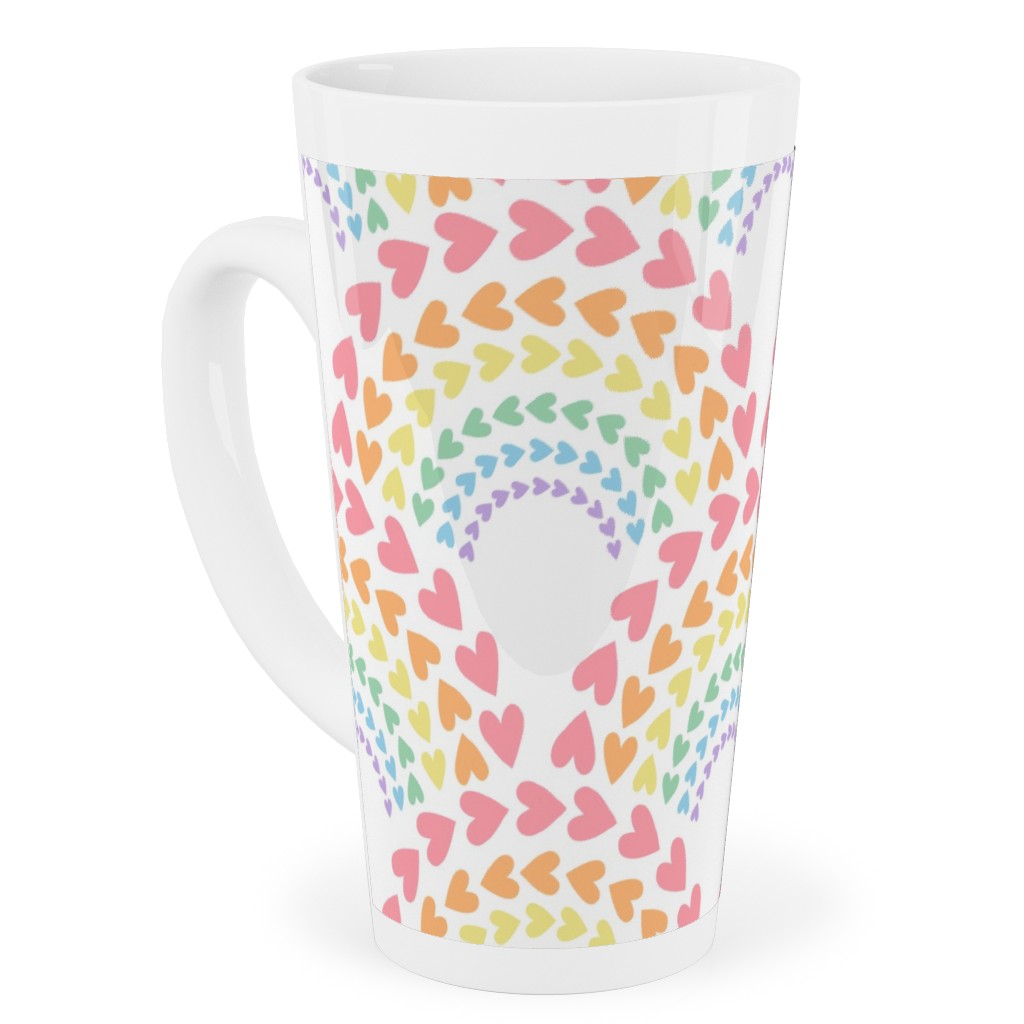 Rainbow Love Tall Latte Mug, 17oz, Multicolor