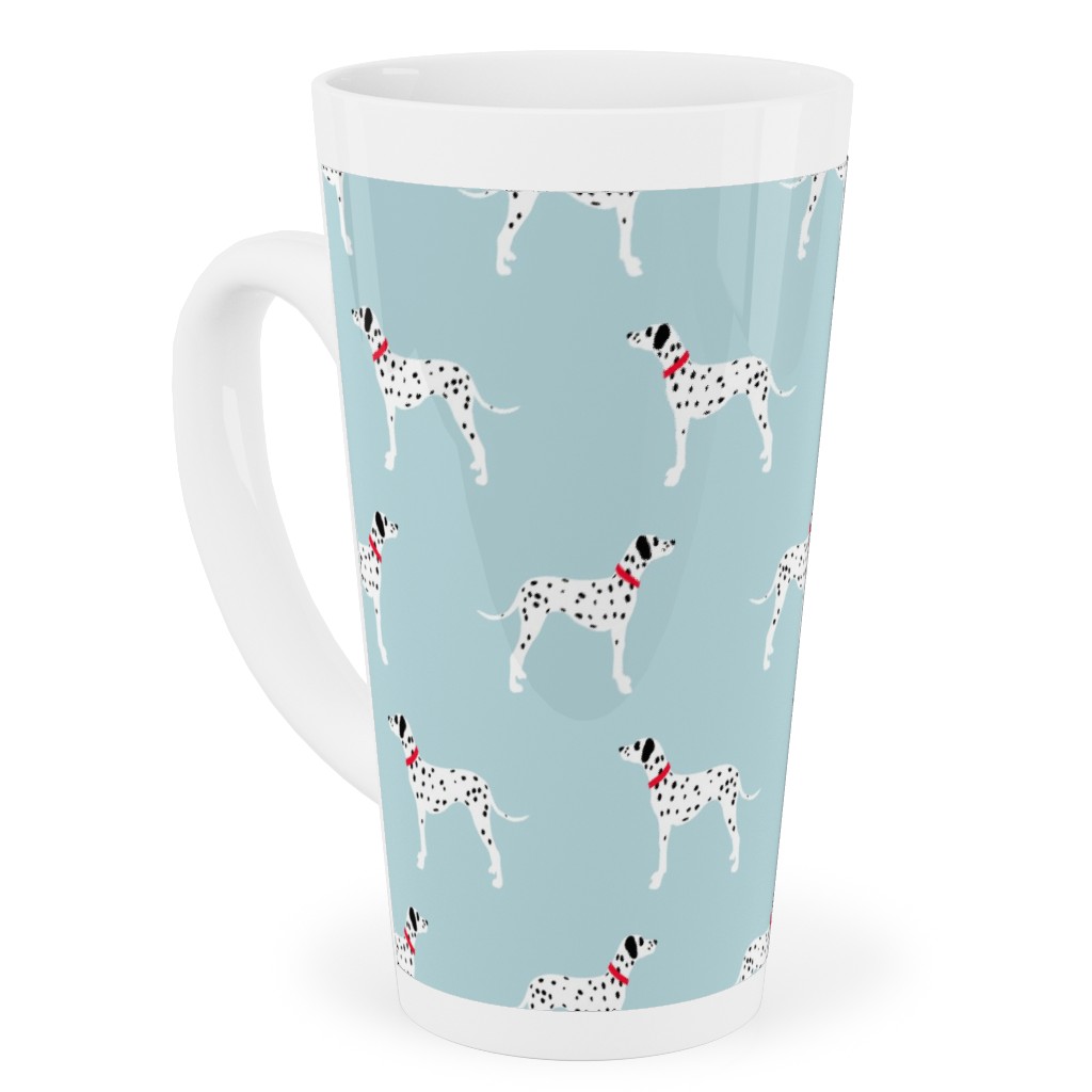 Dalmatians - Dogs - Blue Tall Latte Mug, 17oz, Blue