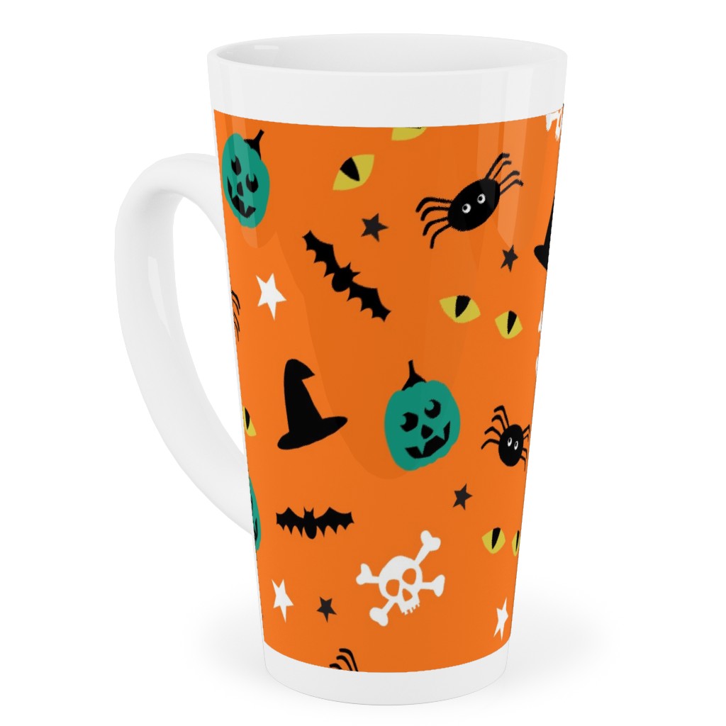 Halloween 2 - Orange Tall Latte Mug, 17oz, Orange, Orange