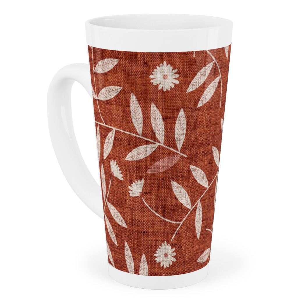 Darcy Tall Latte Mug, 17oz, Red, Maple
