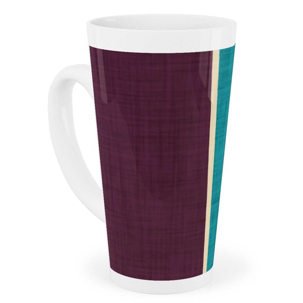 Mid Century Mod Retro Waves - Multi Tall Latte Mug, 17oz, Multicolor