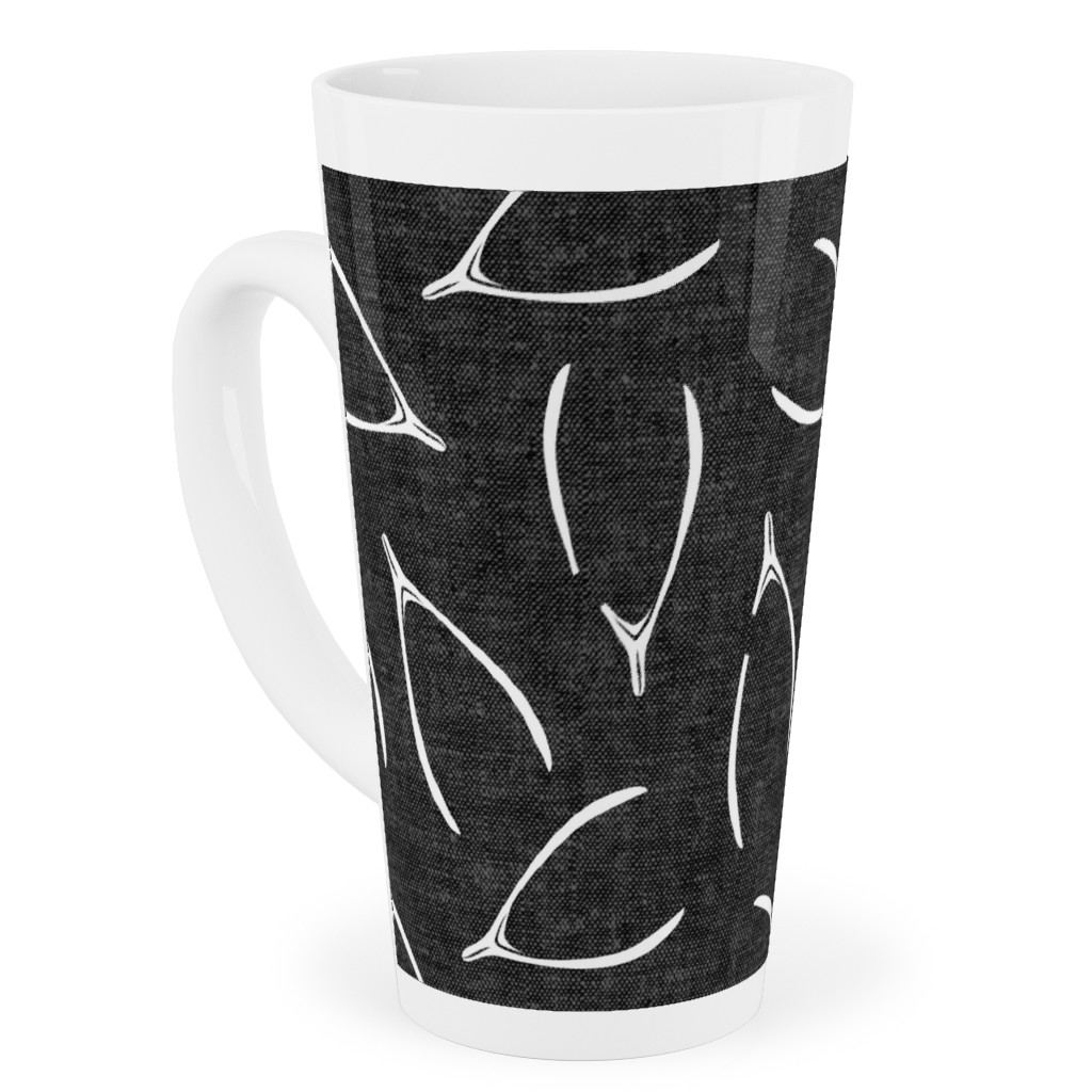 Wishbones - Gray Tall Latte Mug, 17oz, Gray, Gray