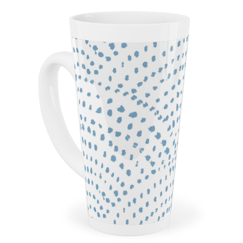 Ink Dot Scales Tall Latte Mug, 17oz, Blue, Air