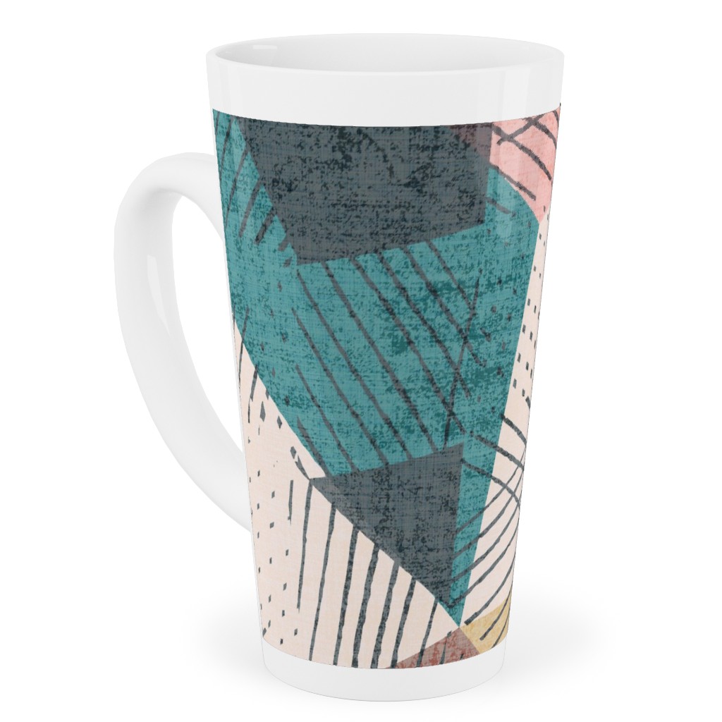 Abstract Geometic - Multi Tall Latte Mug, 17oz, Multicolor