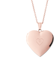 Heart Initials Locket Necklace by Shutterfly