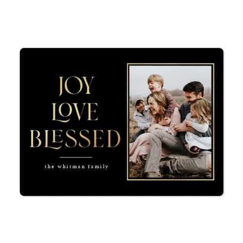 Gilded Joy Love Blessed Magnet, 4x5.5, Black