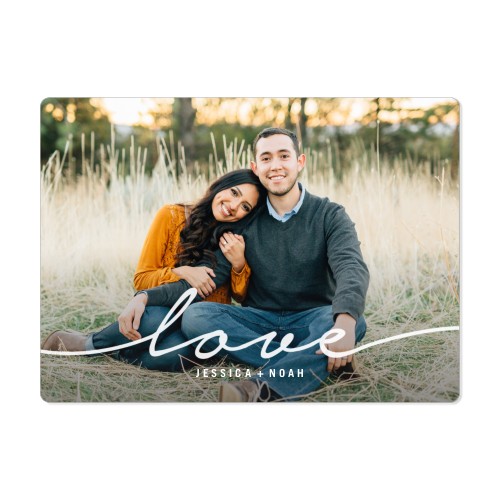 Modern Scripted Love Magnet, 4x5.5, White