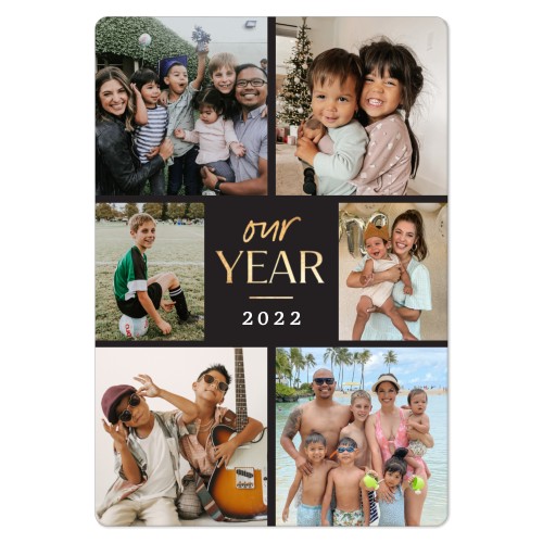 Our Year In Review Magnet, 3x5, Gray