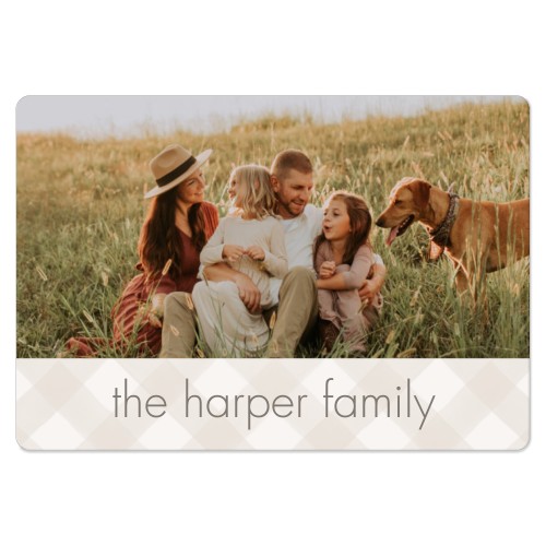 Sweet Plaid Magnet, 3x5, Gray, ash