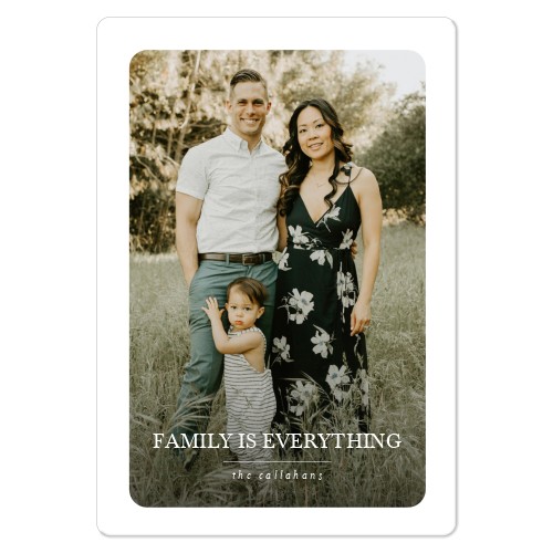 Simple Border Magnet, 3x5, White