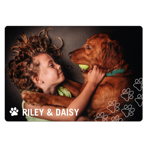 Pawprints Magnet, 3x5, White, white