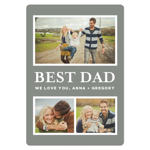 Modern Dad Magnet, 3x5, Gray