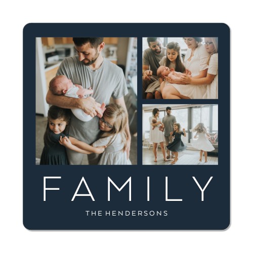 Center Family Magnet, 3x3, Black