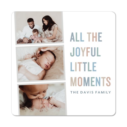 Joyful Little Moments Magnet, 3x3, White