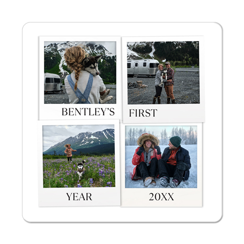 First Year Frames Magnet, 3x3, White