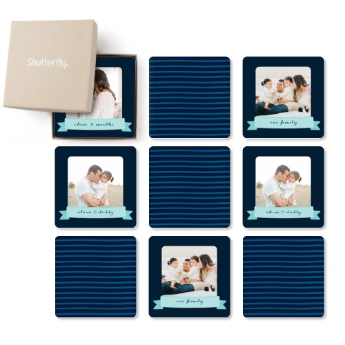 Ribbon Memory Game, glossy, Blue