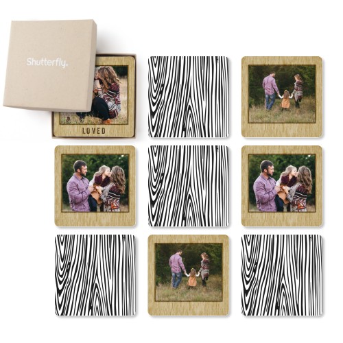 Rustic Frame Memory Game, glossy, Brown