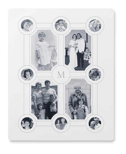 Vintage Family Tree Wall Art, No Frame, Single piece, Metal, 8x10, Glossy, White