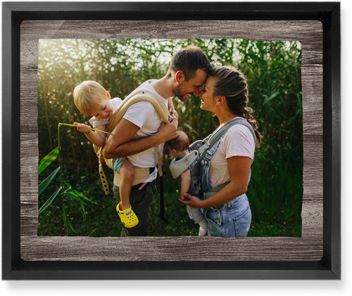 Countryside Wall Art, Black, Single piece, Metal, 8x10, Matte, Brown, wood