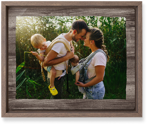 Countryside Wall Art, Walnut, Single piece, Metal, 8x10, Glossy, Brown, wood