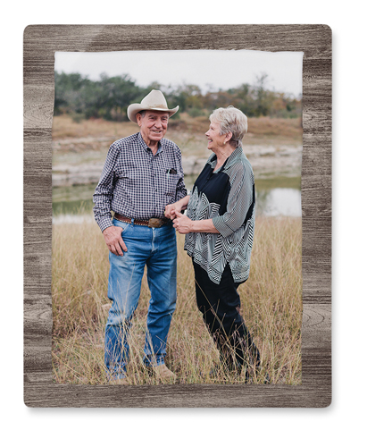 Countryside Portrait Wall Art, No Frame, Single piece, Metal, 8x10, Glossy, Brown